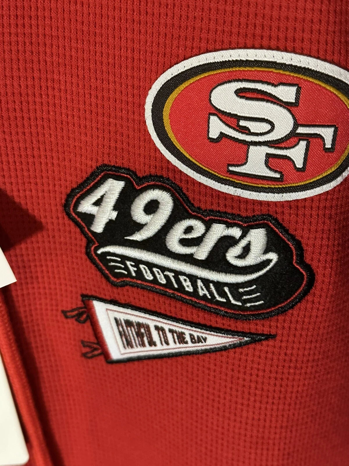 WEAR By Erin Andrews San Francisco 49ers Women’s XL Waffle Knit Pullover Hoodie